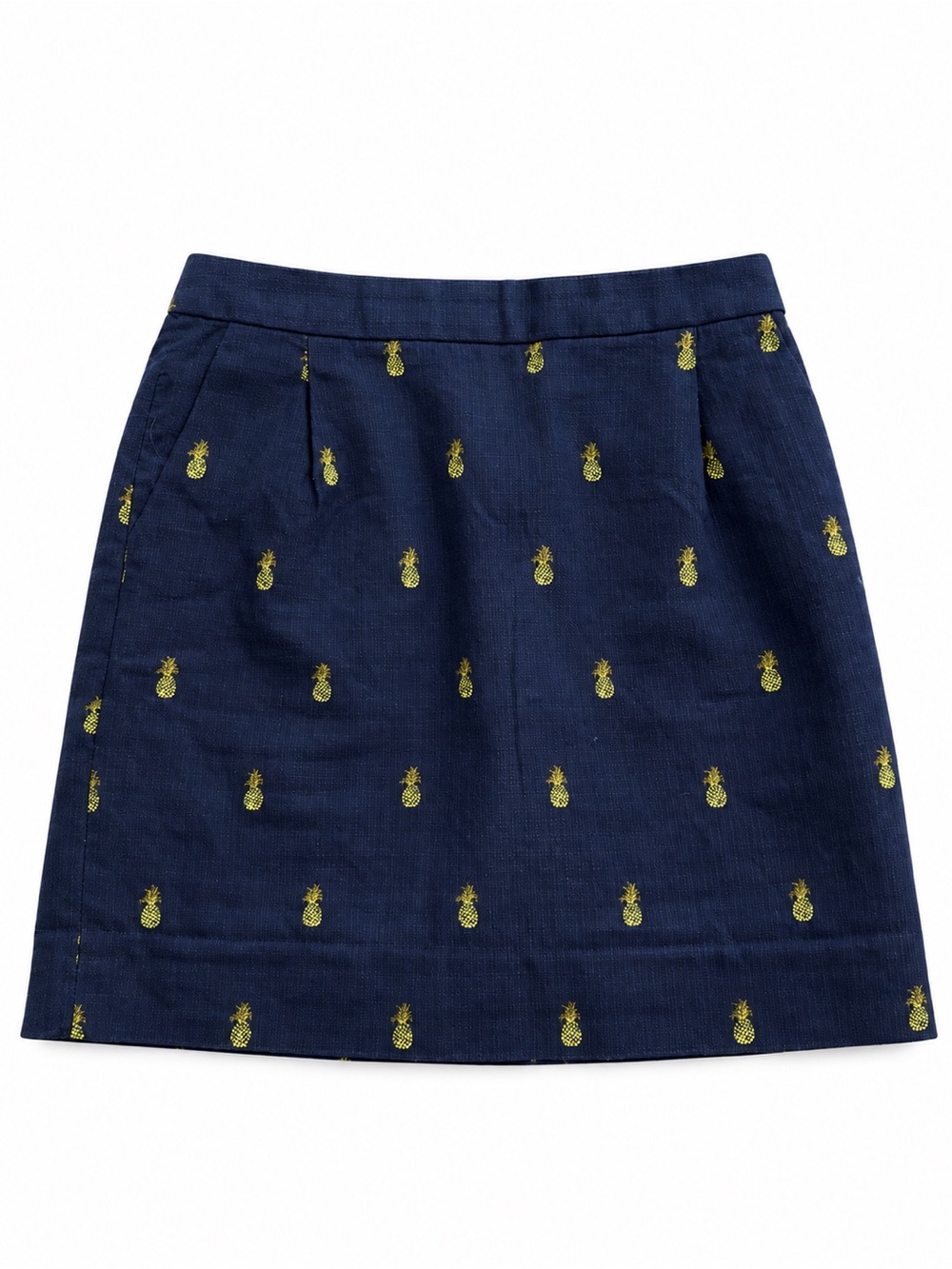 J.Crew Printed Basketweave Mini Skirt Blue & Green Size 0